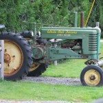 John Deere tractor at White Oak Farms in Warren, Maine