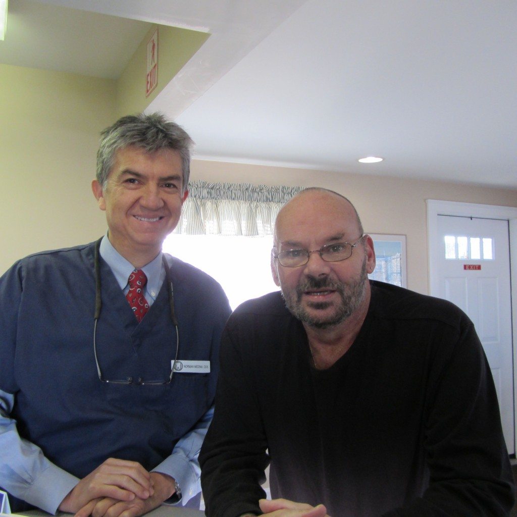 Michael and Dr. Medina meet for the first time at Seasons of Smiles Dental.