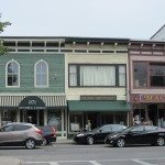 Local businesses on Main Street in Rockland, Maine