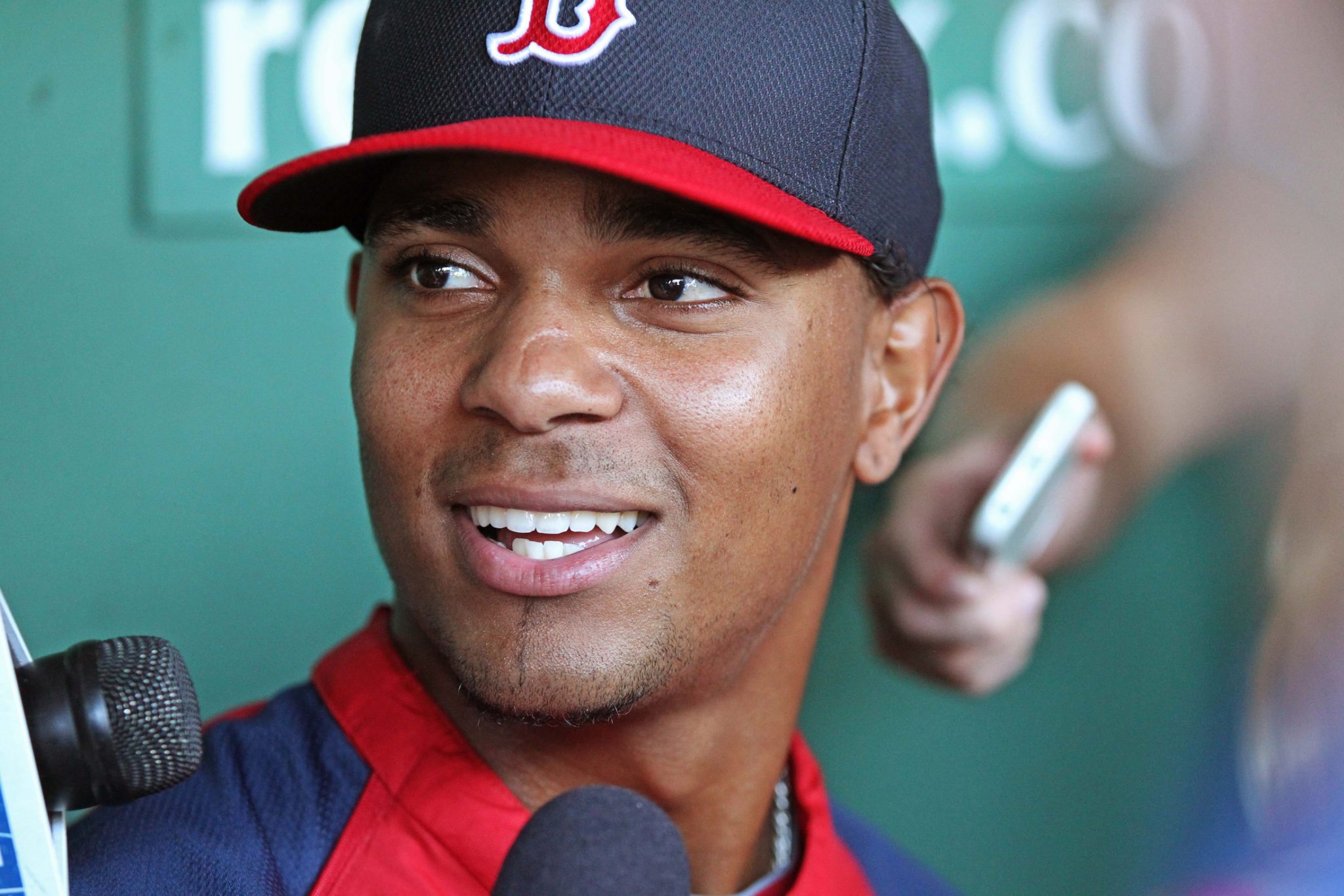(Boston, MA 08/27/2013) Boston Red Sox shortstop Xander Bogaerts speaks to reporters before a game against the Baltimore Orioles at Fenway Park on Tuesday, August 27, 2013. Staff Photo by Matt West.