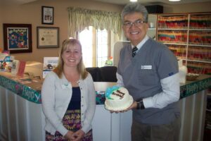 Birthday cake for me? Thank you Dr. Laliberte and staff.