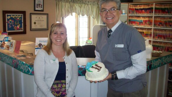 Birthday cake for me? Thank you Dr. Laliberte and staff.