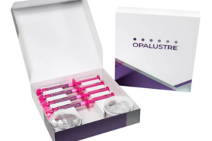 Opalustre Abrasion Slurry using Mechanical and Chemical Abrasion to whiten teeth.