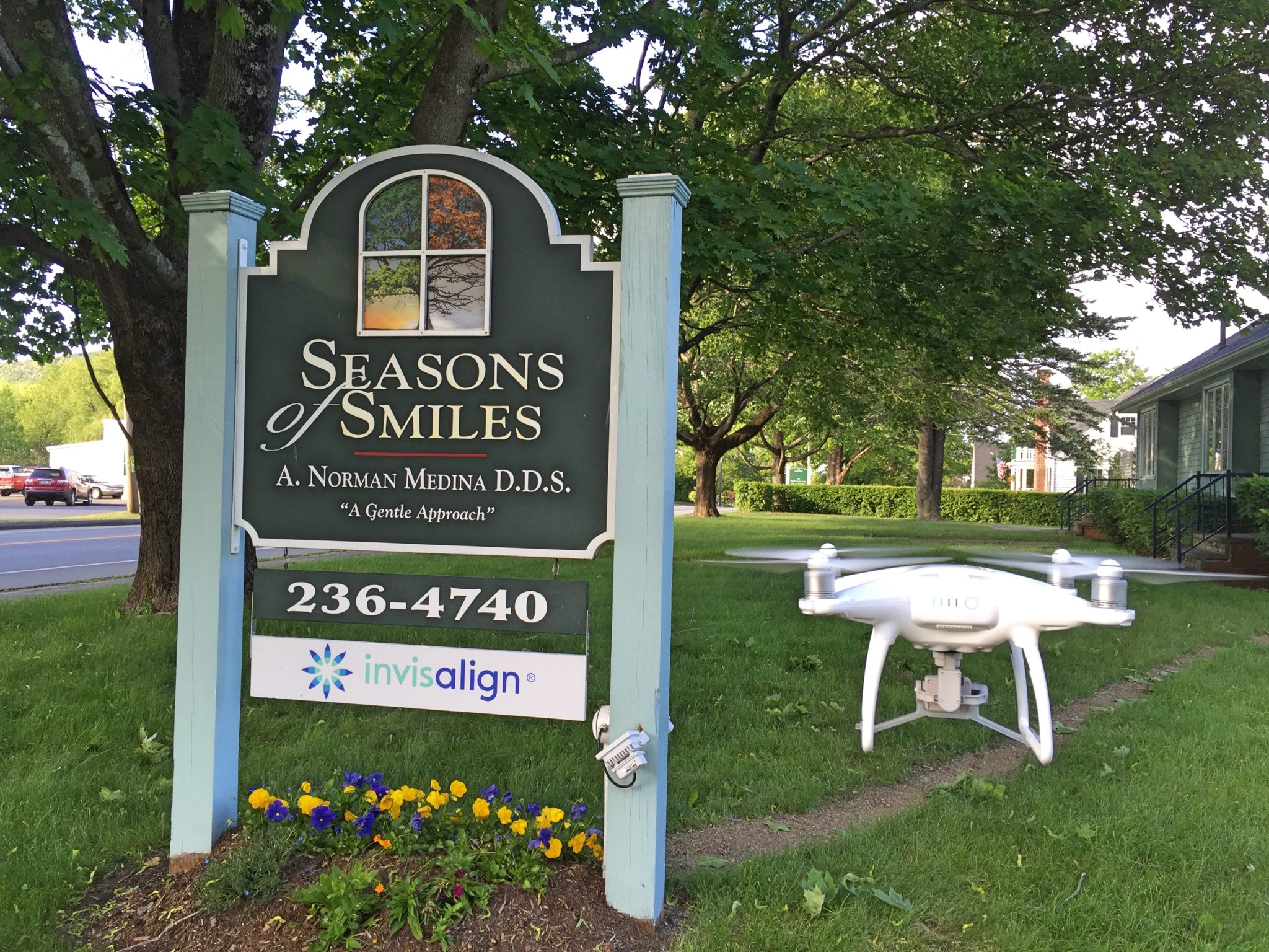 A DJI Phantom 4 Drone at the Dental Office.