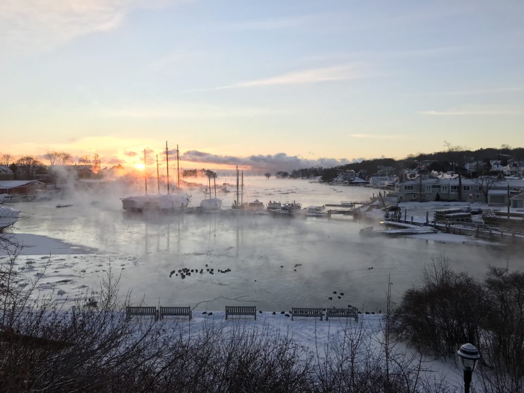 Camden Maine Sunrise. Photo taken 2/30/2017.