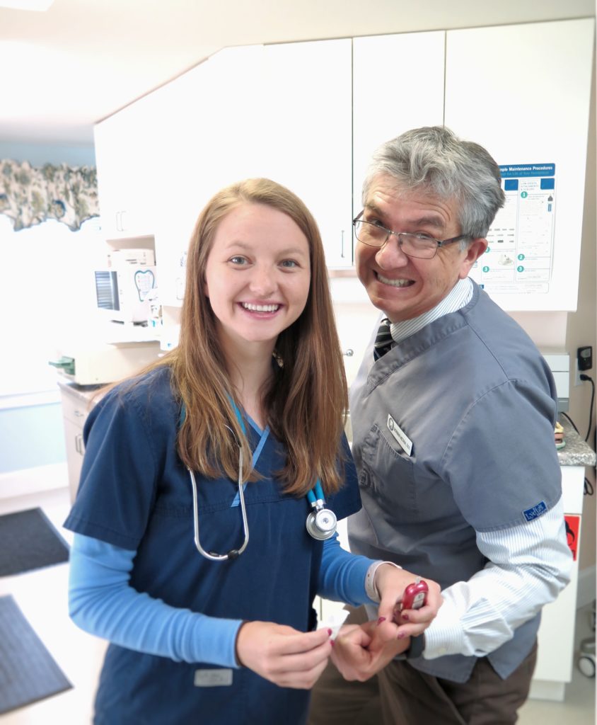 Kami Medina RN to be, checking Dr. Medina's blood sugar. Kami Medina RN to be, checking Dr. Medina's blood sugar.